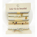 Boho Inspired Dusty Blue Tone Hair Tie Bracelets