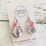 Knot Earring: Baseball Stitches