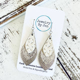 Skinny Teardrop Earring: Cream