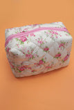 Toile Pattern Makeup Bag