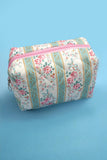 Toile Pattern Makeup Bag