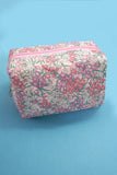 Toile Pattern Makeup Bag