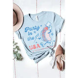 Party In The Usa Washed Graphic Tee