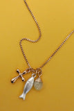 Goldfish Cluster Charm Necklace
