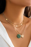 Stone Heart Charm Necklace