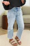 Frayed Cropped Jeans