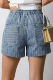 Sky Blue Stripe Short