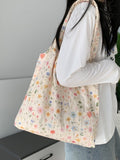 Large Organic Floral Shoulder Bag