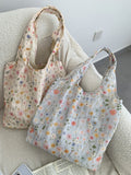 Large Organic Floral Shoulder Bag