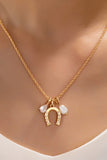 Pave & Pearl Charm Necklace