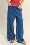 Pinstriped Jacquard Drawstring Pants