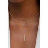 Bar Pendant Layered Necklace