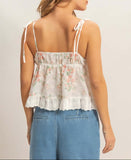 Floral Lace Trim Cami