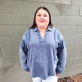 Mineral Washed Oversized French Terry Top