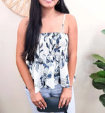 Floral Print Smocked Tank