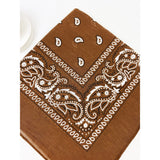 Brown Paisley Pattern Bandana