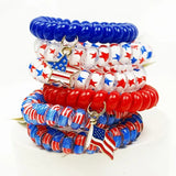 Usa Charm Phone Cord Hair Tie Set