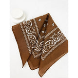 Brown Paisley Pattern Bandana