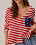 Striped Waffle Knit Button Down Cardigan