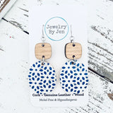 White Oak Rounded Blue Earring