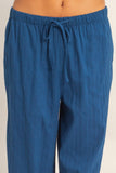 Pinstriped Jacquard Drawstring Pants