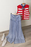 Mineral Washed Chambray Wide Pants